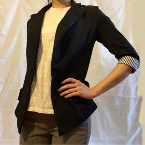 Black Blazer with stripe on sleeve